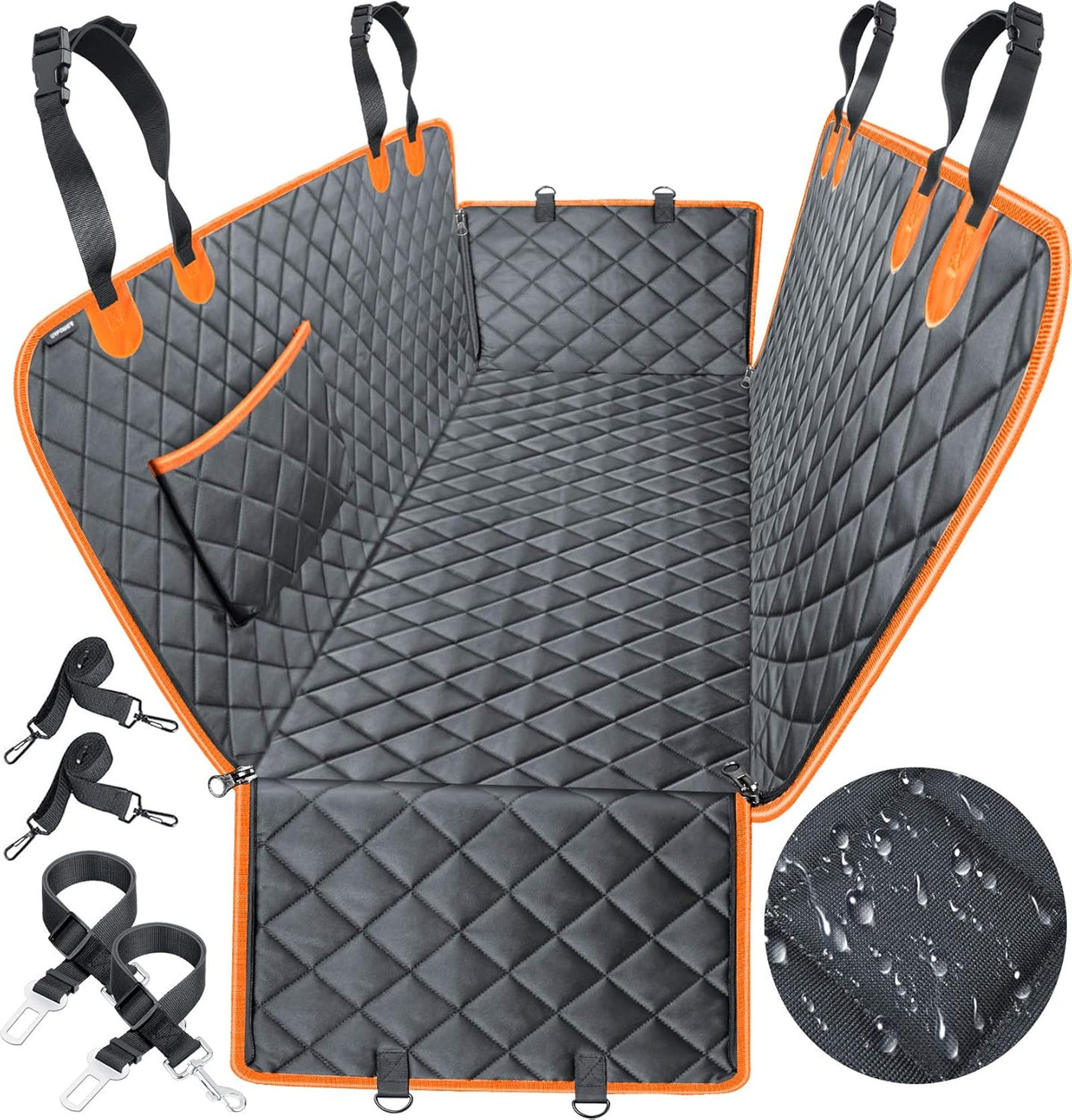 100% Waterproof 600D Heavy Duty Dog Car Seat Cover Pack of 2 C486