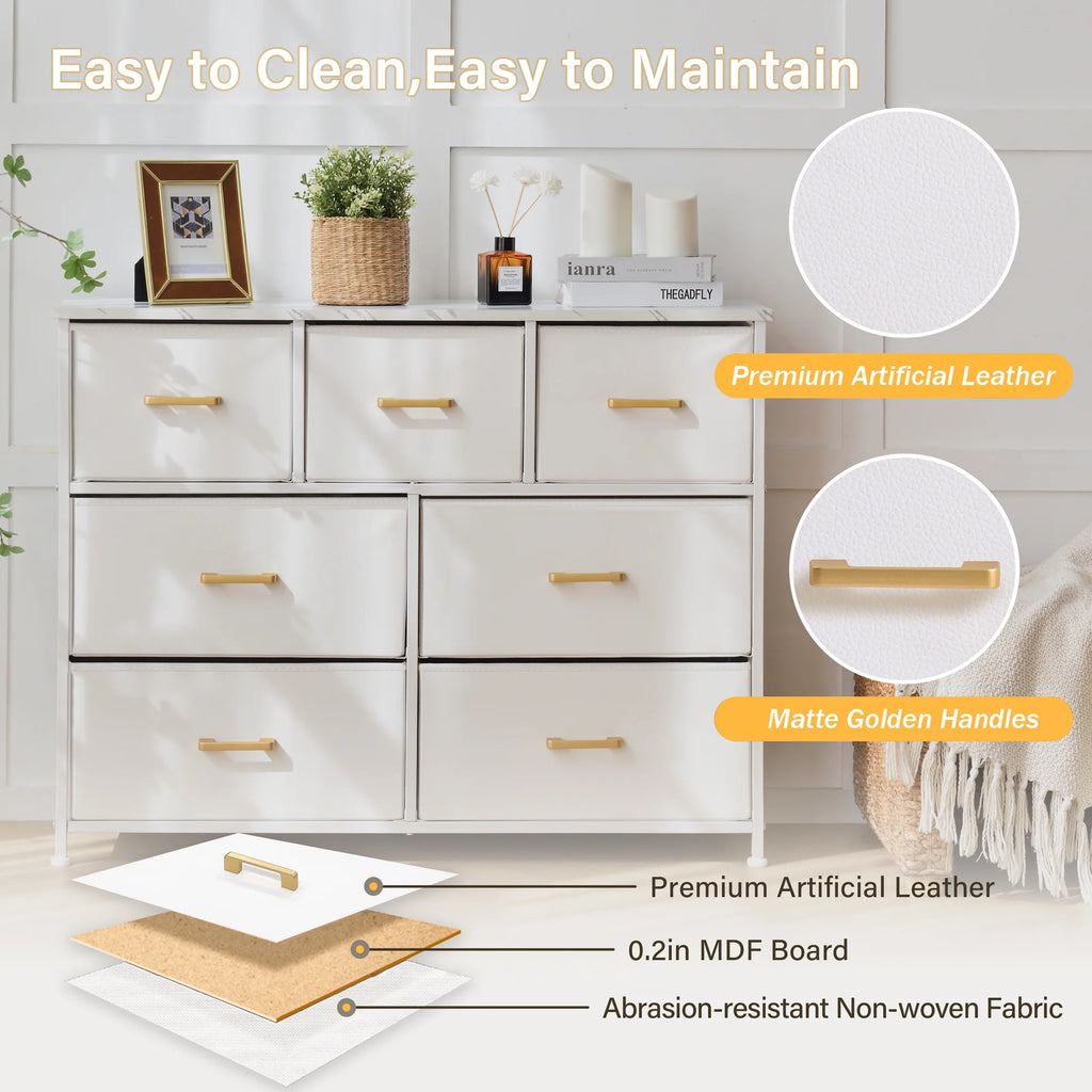 6 Drawer Fabric Dresser D722457