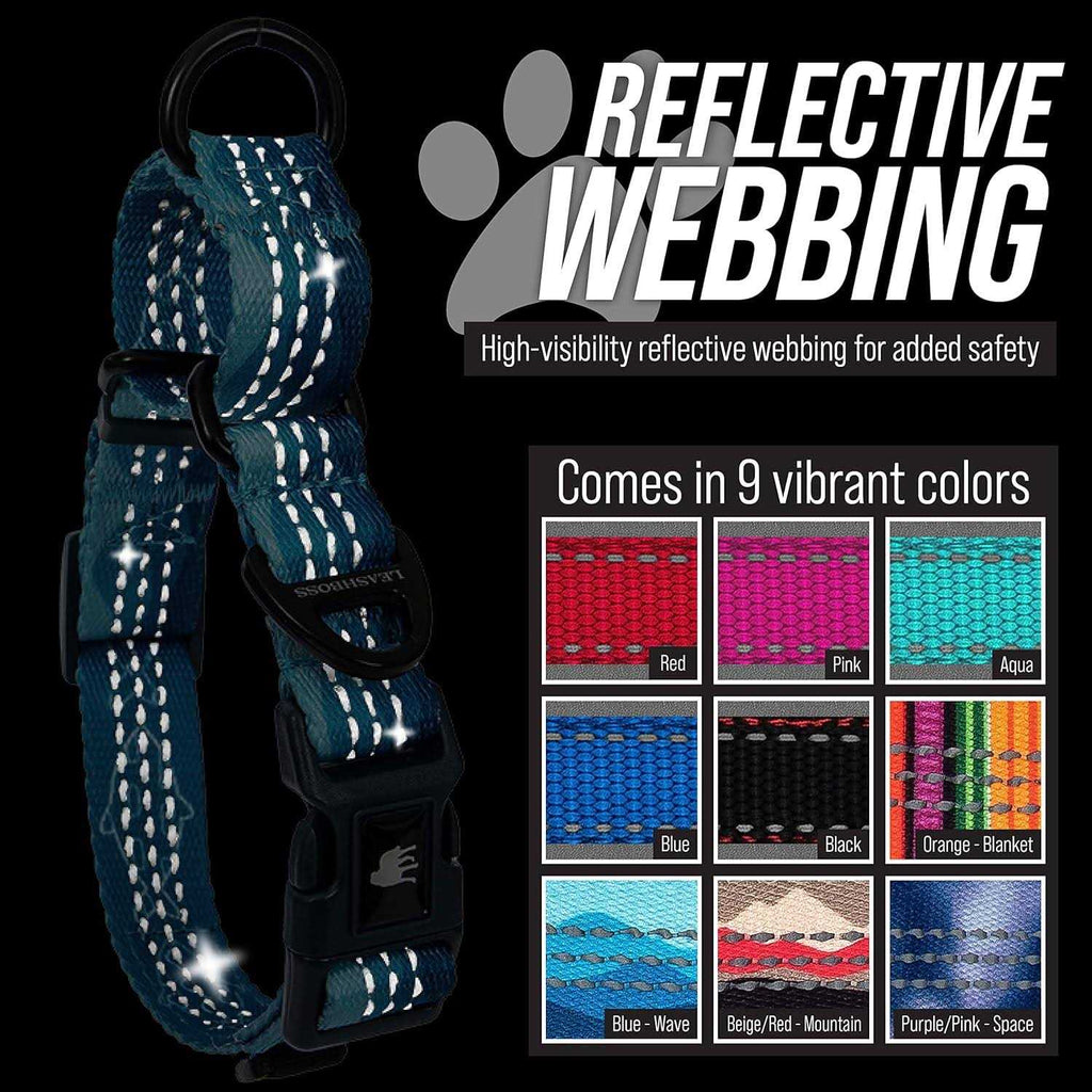 Patterned Fabric Martingale Dog Collar K3122