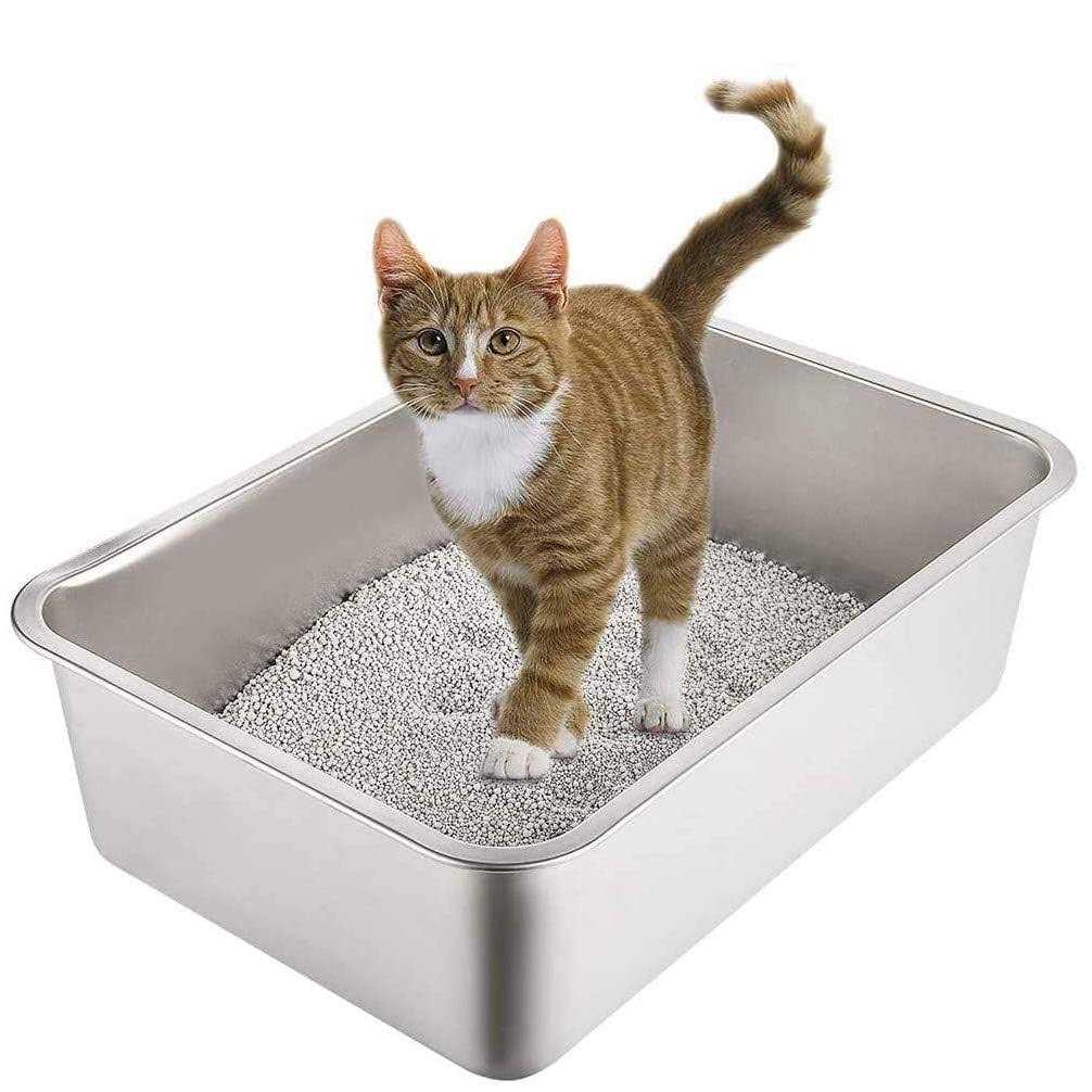 Stainless Steel Cat and Rabbit Litter Box U98109