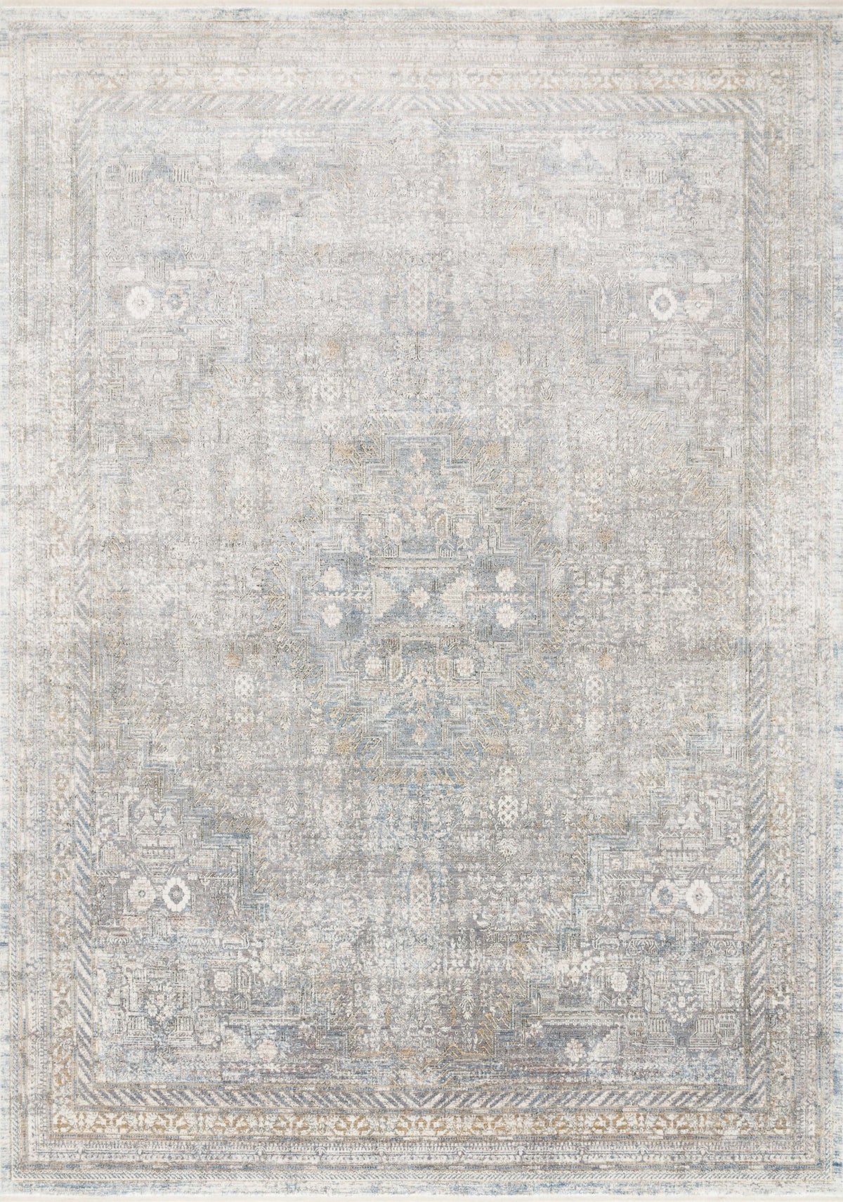 Silver Multi 2'8 x 12' Rug Y8090