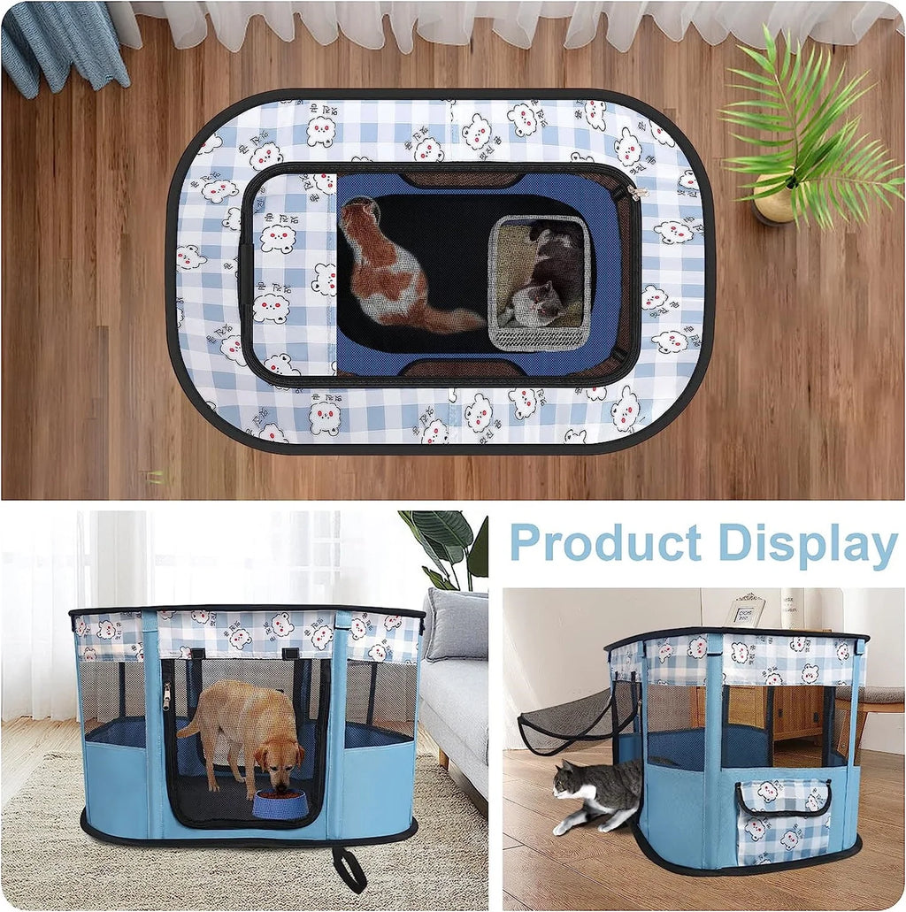 Portable Foldable Pet Playpen with Handbag W641