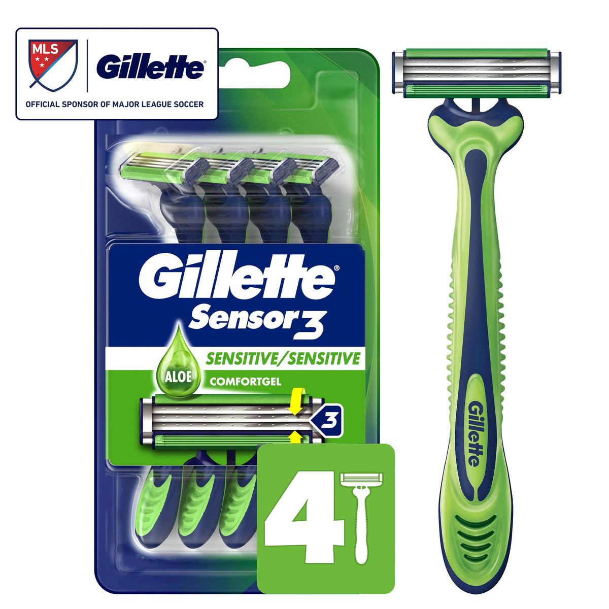 Men's Disposable Razor, 4 Razors V618881