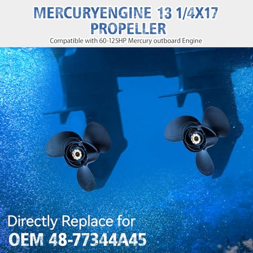 13 1/4x17 Aluminum Boat Propeller 15 Spline Tooth J2340