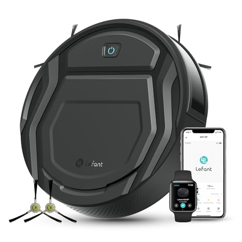 Black Robot Vacuum Cleaner, 2200Pa Suction, 120 Min Self-Charging D852672