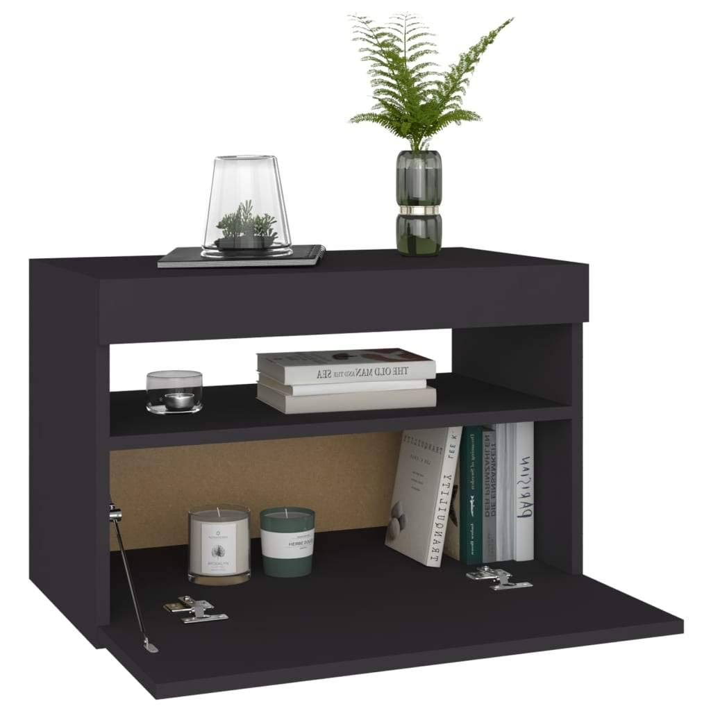 Gray TV Cabinet with LED Lights O1147