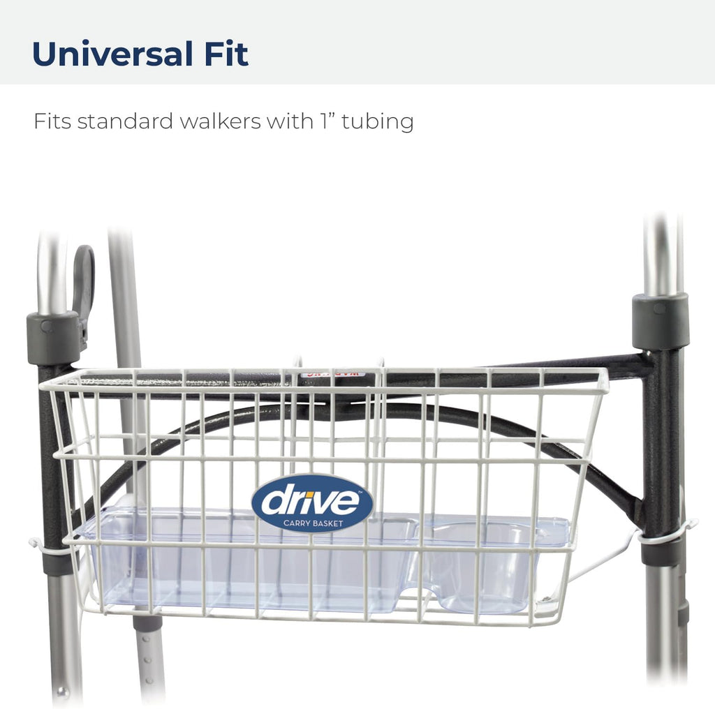 White Walker Basket with Plastic Cup Holder F991261