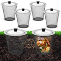 4 Pcs Worm Composter with Lids 9.1 x 9.1 x 5.9 Inch Worm Compost Bin W9818