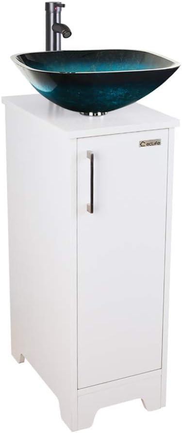 13 inch White Free Standing Bathroom Vanity J56230