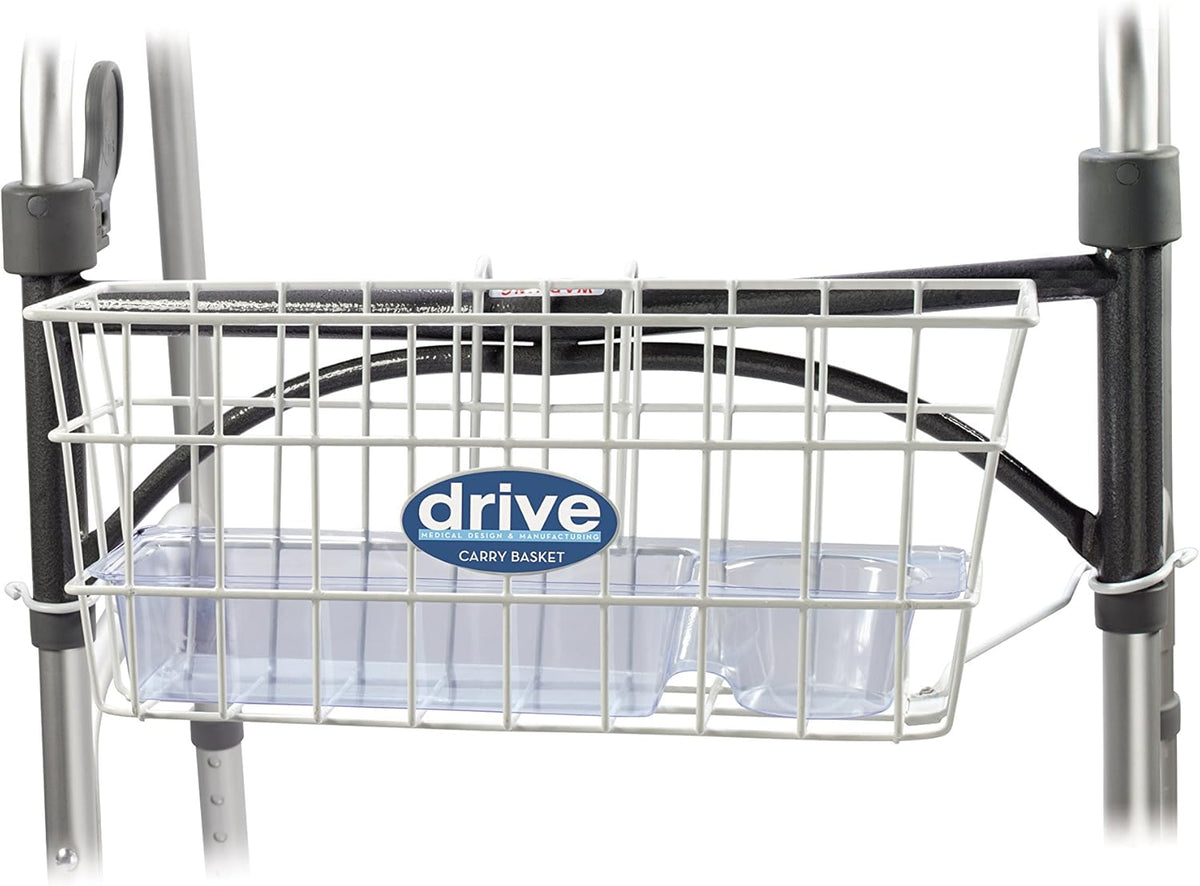 White Walker Basket with Plastic Cup Holder F991261