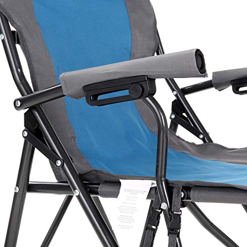 Tan & Gray Heavy-Duty Folding Camping Quad Chair with Cup Holder X594