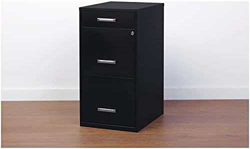 Black 3 Drawer Metal Vertical File Cabinet X462