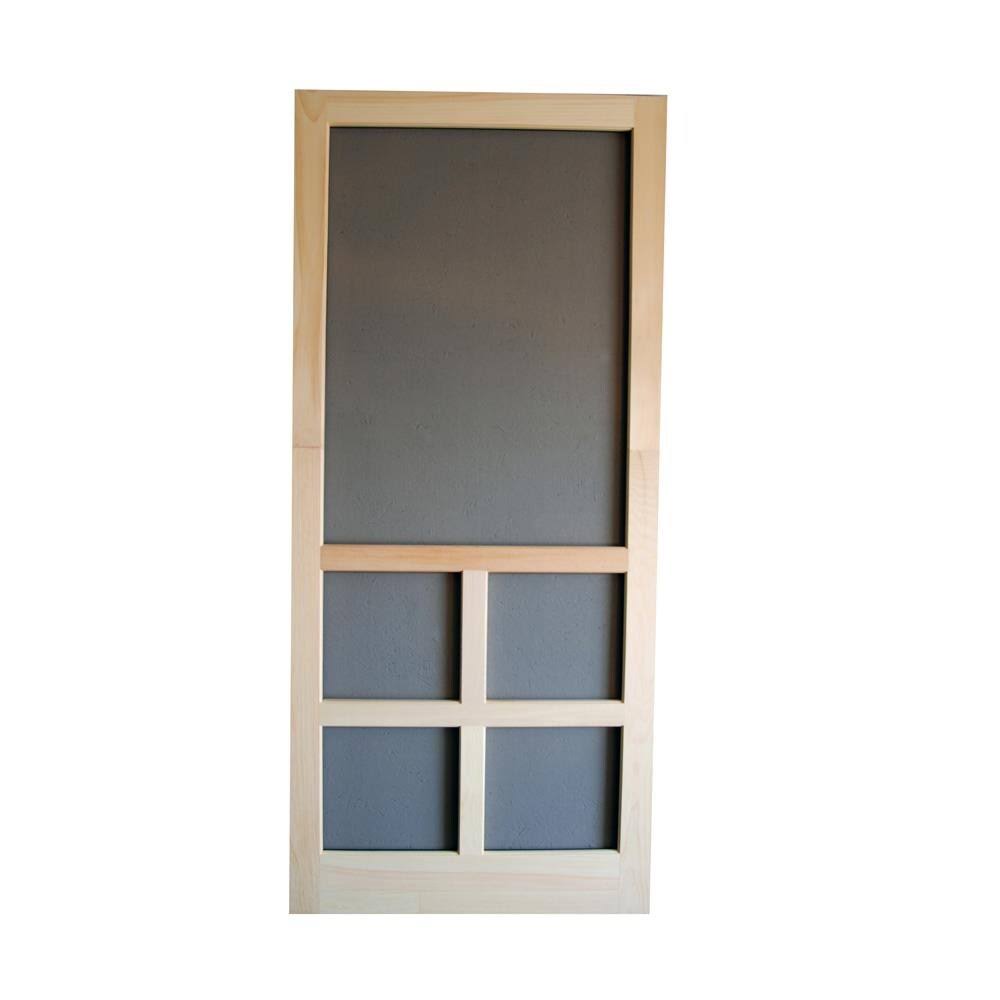 Wood Frame Hinged Cross Bar Screen Door L802