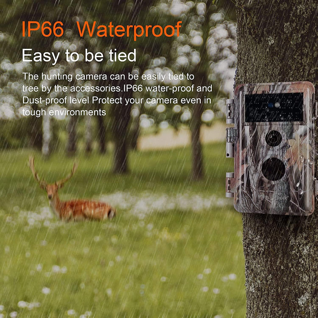 2-Pack Night Vision Trail Cameras 24MP 1296P IP66 Waterproof N979374