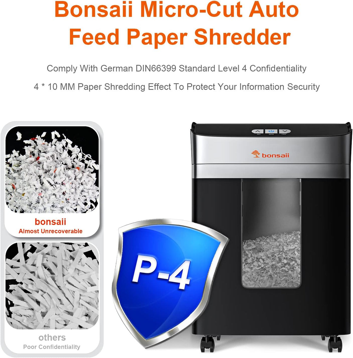 90-Sheet Autofeed Micro Cut Paper Shredder Y8091