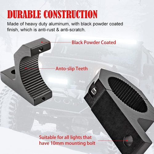 2.283 Inch LED Mounting Brackets Tube Clamp Mount 2PCS U9637