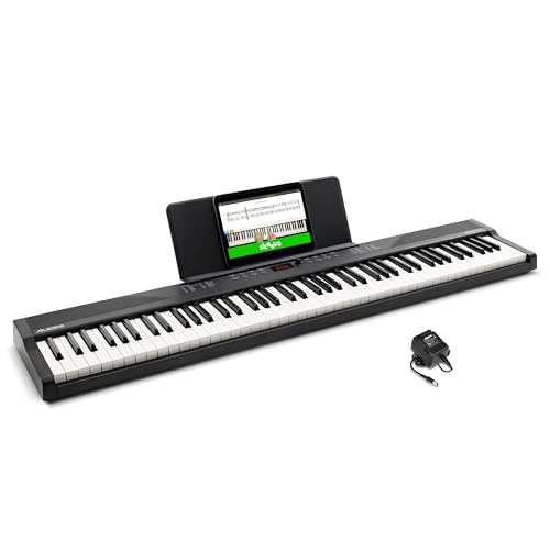 88 Key Keyboard Piano with 480 Sounds, Speakers, USB MIDI, Carry-Bag, Stand, Headphones, Pedal V1568