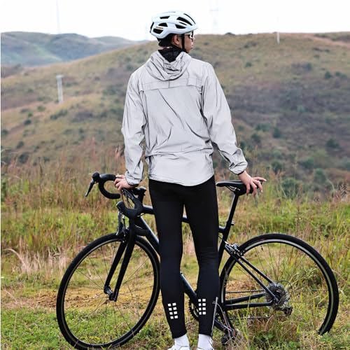 Reflective Waterproof Breathable Cycling Jacket with Hood T3888