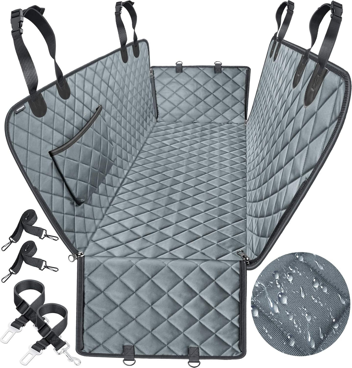 100% Waterproof 600D Heavy Duty Dog Car Seat Cover Pack of 2 C486