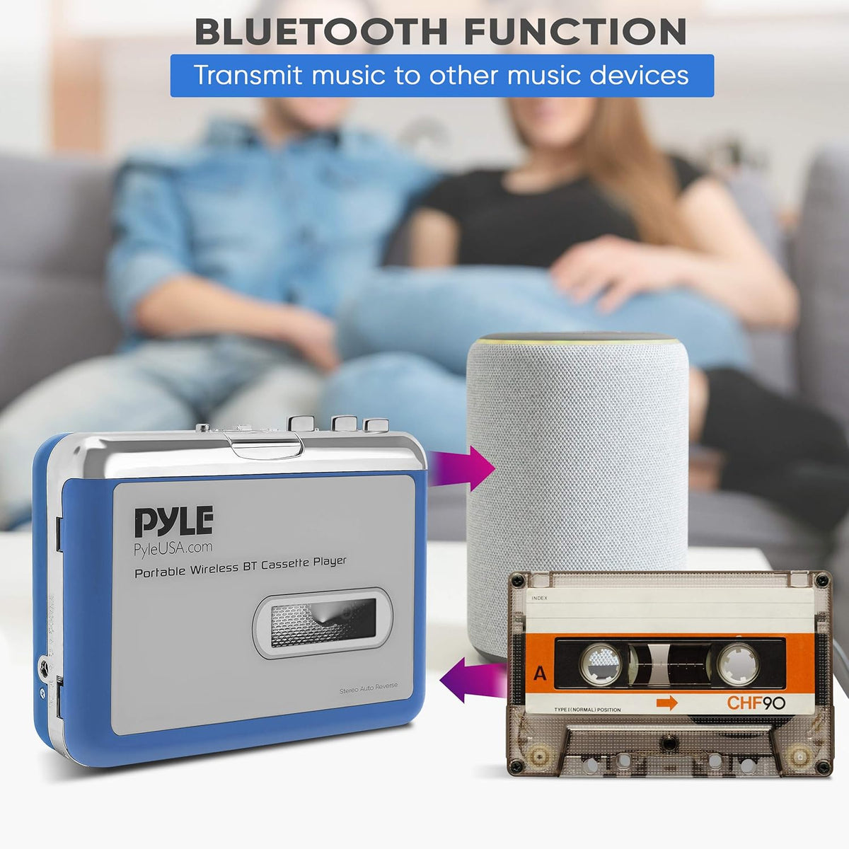 Cassette Player Bluetooth with Earphone Y86411