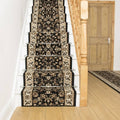 Persian Black Stair Carpet Runner L60065