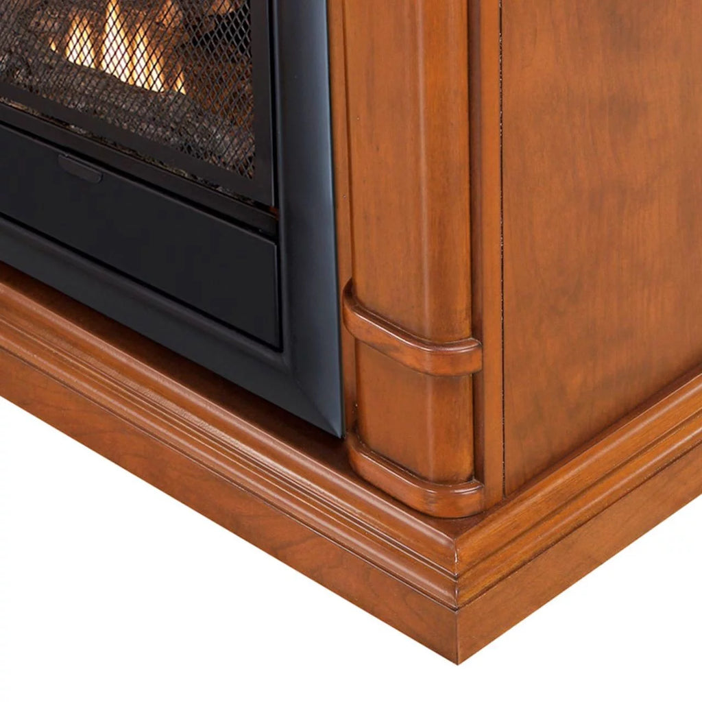 Ventless Fireplace System 10K BTU Duel Fuel Thermostat Insert and Mantel P777
