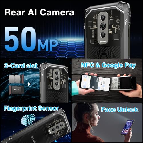 20GB RAM 256GB ROM 6.56'' 90Hz Display 50MP Camera 5150mAh Battery IP68/IP69K Waterproof Rugged Smartphone M314
