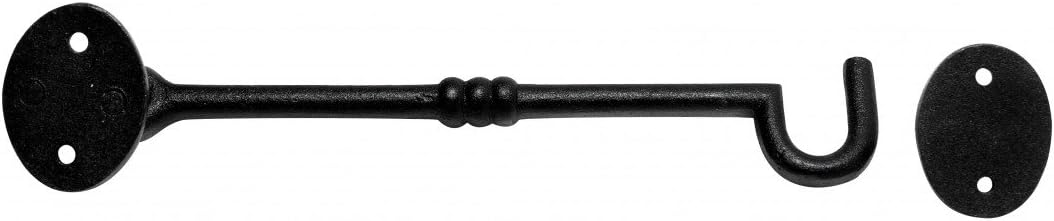 Black Wrought Iron Cabin Hook Eye 7 Inches Long Pack of 6 T4179