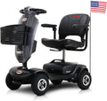 Grey Foldable 4 Wheel Mobility Scooter with 300 lbs Capacity T237