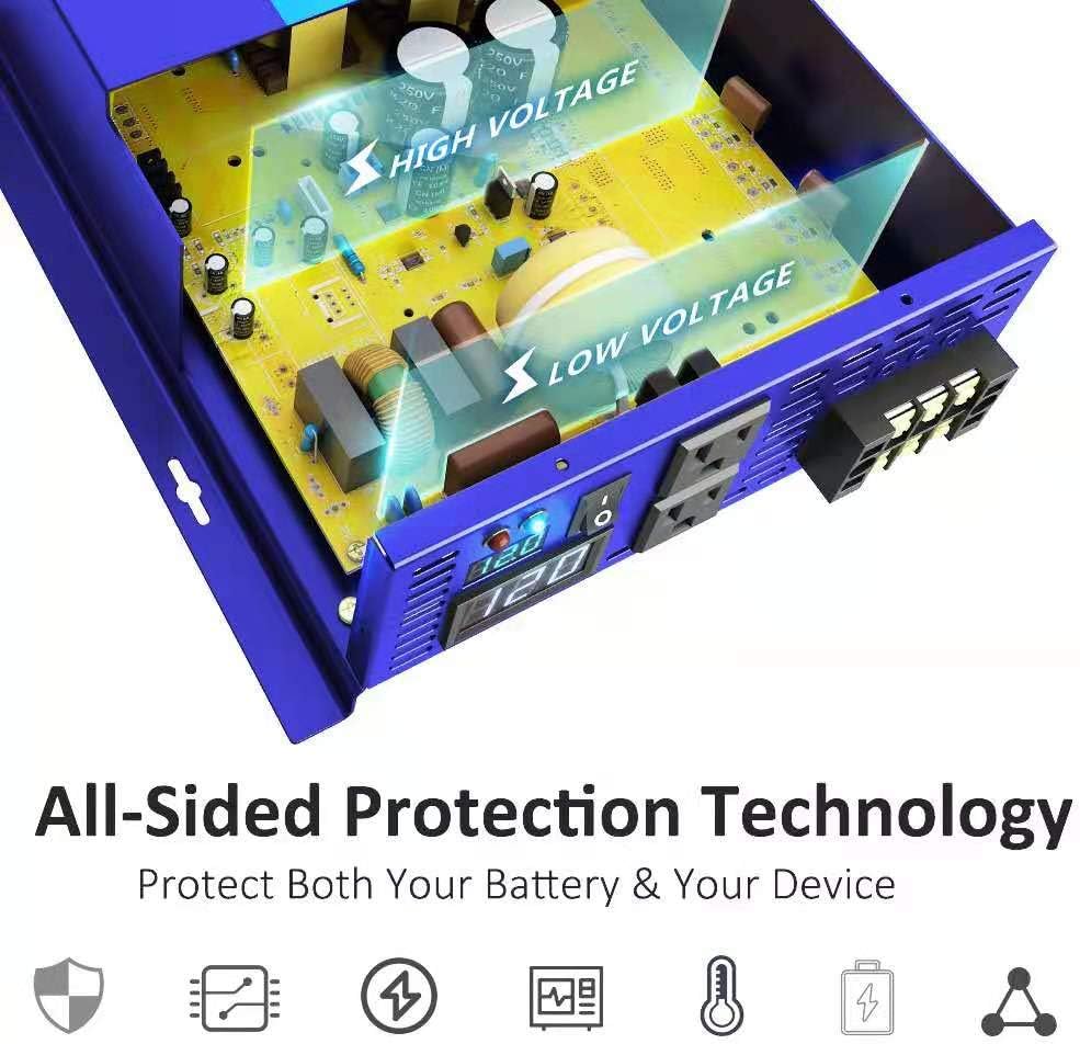 Pure Sine Wave Power Inverter 3000W 24V DC to AC 110V V112