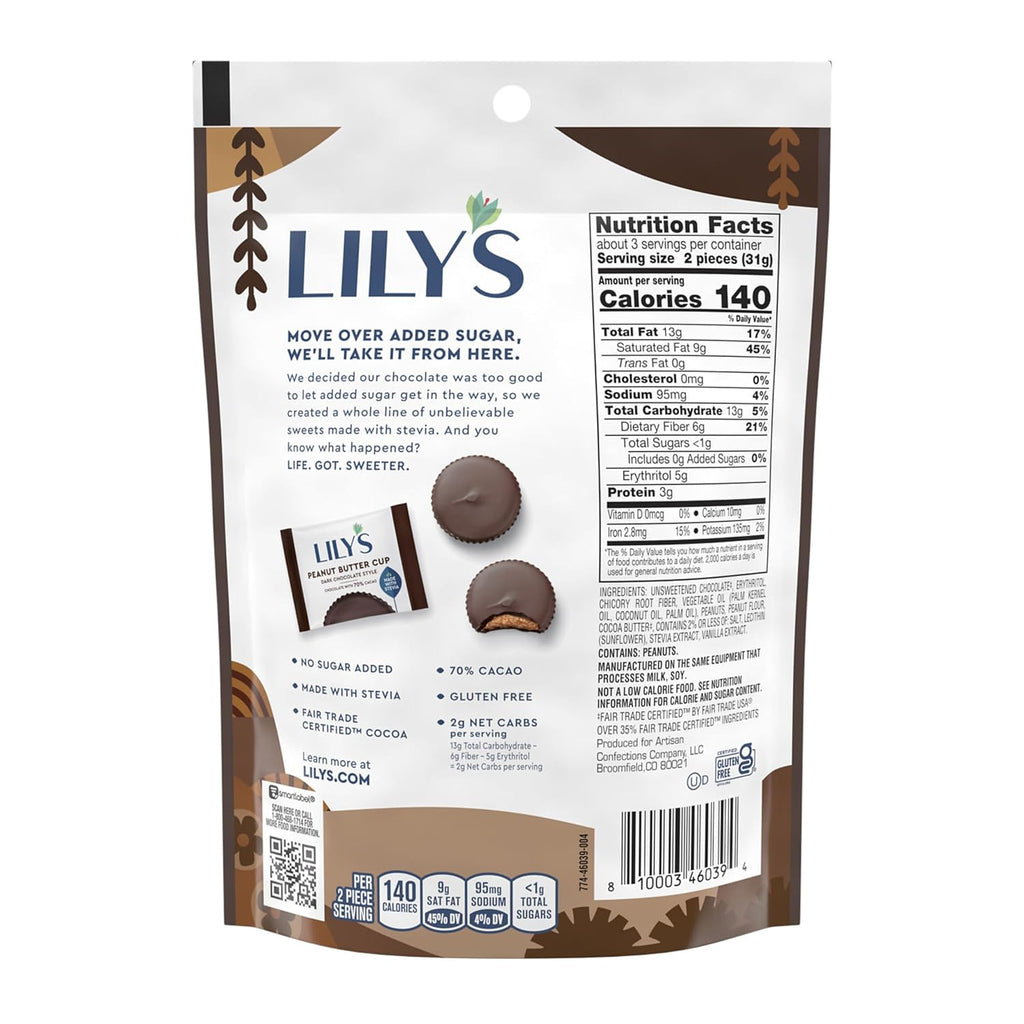 Dark Chocolate Peanut Butter Cups, 3.2 oz (3 Count) U447