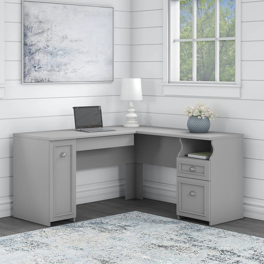 L-Shaped Desk and Storage Cabinet S2565