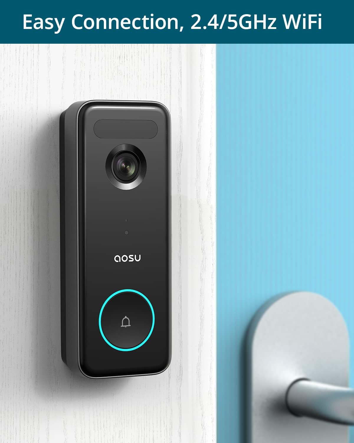 Wireless 5MP Video Doorbell with Homebase V520159