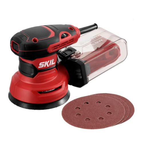 5" Random Orbital Sander with Dust Box & 3pc Sanding Sheet T635444