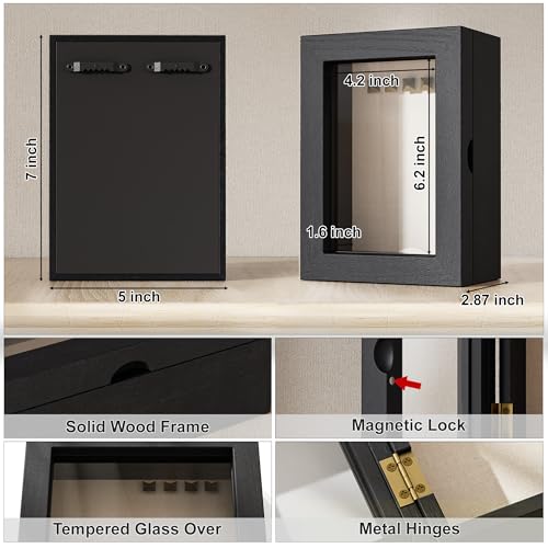 Black 11x11 Shadow Box Frame with Glass Door N22847