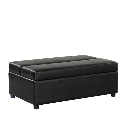 Twin Size Leather Folding Ottoman Sleeper Chair Bed A764