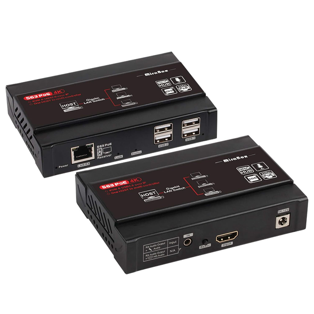 HDMI USB KVM Extender, 80m 1080P@60Hz Over Rj45 Cat5 Cat5e Cat6 Cat6e, USB2.0 * 2, Transmitter and Receiver X818359