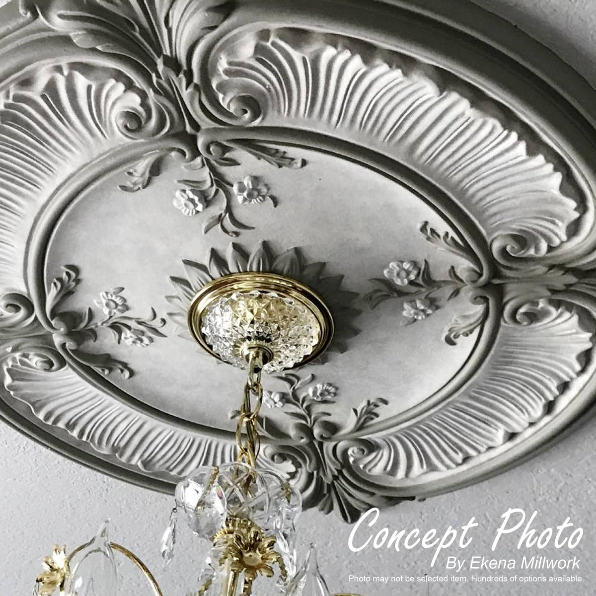 Edinburgh Ceiling Medallion Hand-Painted Clear Yellow J492794