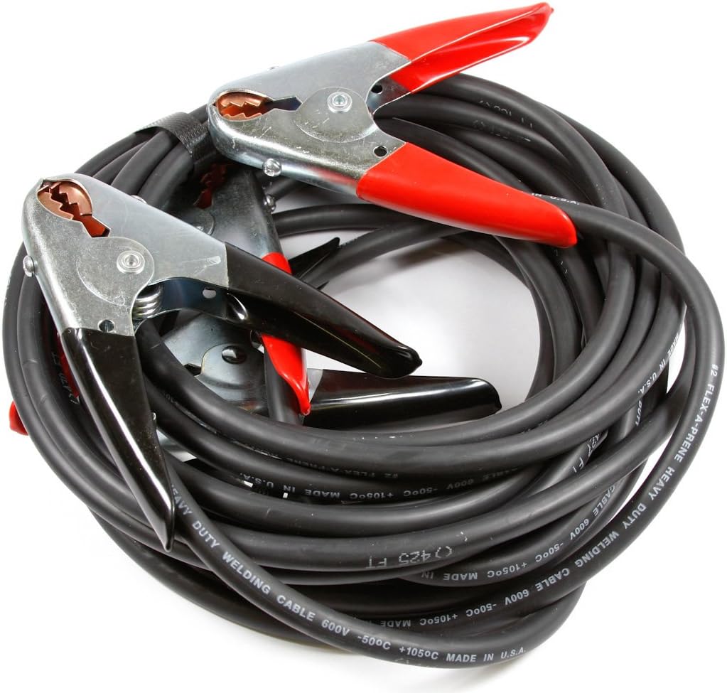 Heavy Duty Booster Battery Cables with 500 Amp Clamps, 25-Feet, Black And Red J806971