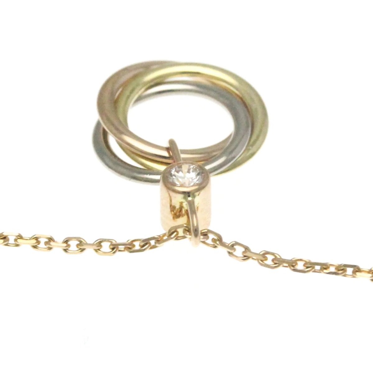 18K Pink Gold, White Gold, Yellow Gold Diamond Pendant Necklace B75535