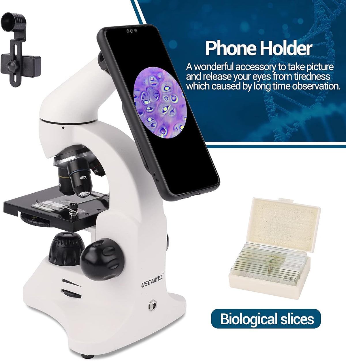 40X-2000X Compound Microscope with LED Light V327761