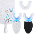 2 Pieces Ultrasonic U Shaped Automatic Toothbrushes with 3 Brush Heads I301746