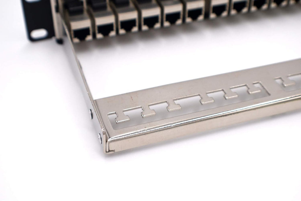 24-Port CAT6A FTP Shielded 1U Patch Panel V384