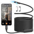 Dual Lens Endoscope Camera with Light, 1080P HD Borescope with 8 LED Lights, USB Endoscope with 16.5ft Semi-Rigid Snake Camera, IP67 Waterproof Inspection Camera K410