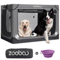 Charcoal Gray Portable Soft Dog Crate with Carry Bag C301079
