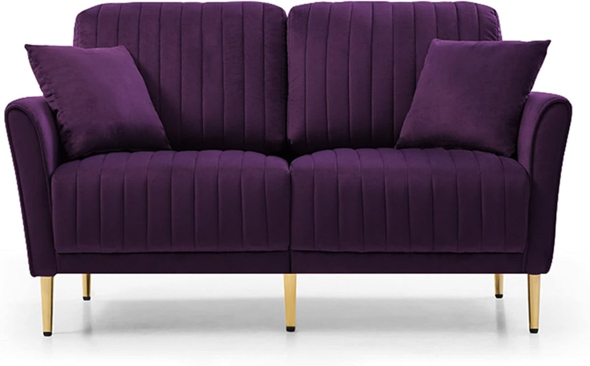 Purple Velvet Sofa and Loveseat Set Z5566