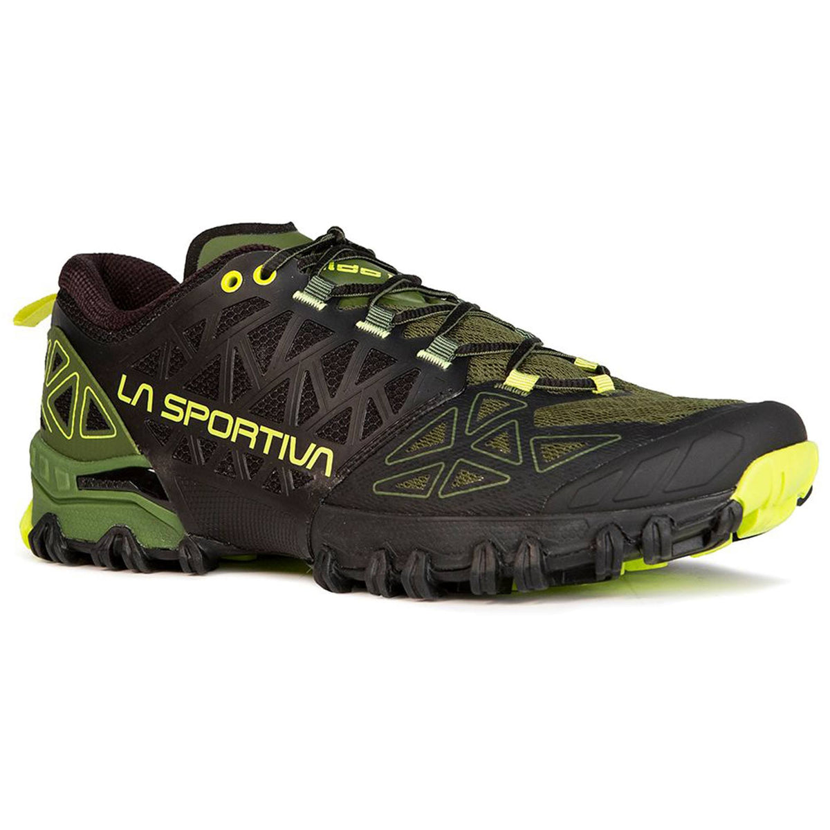 Olive / Neon Trail Running Shoes C447