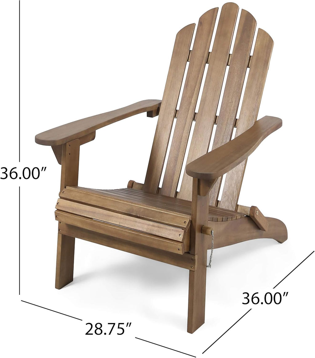 Foldable Acacia Wood Adirondack Chair Q806573