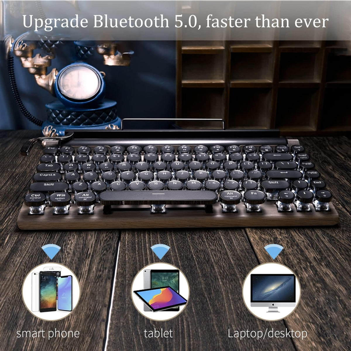 Retro Mechanical Keyboard with Bluetooth U72976