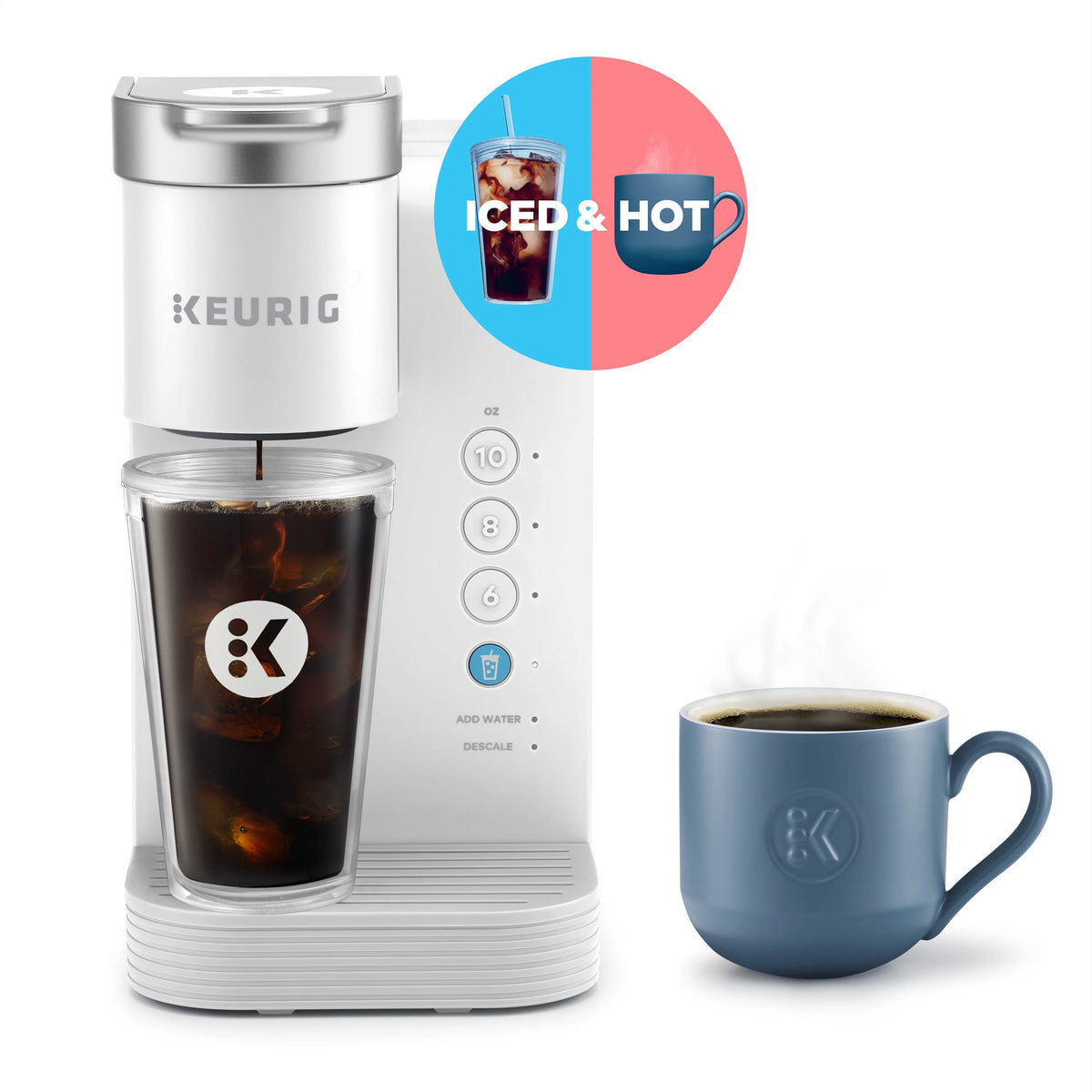 White Iced and Hot Single-Serve Coffee Maker V873